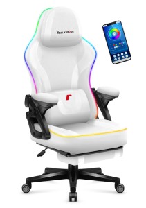 Fotel gamingowy Huzaro Force 4.6 White Mesh RGB Smart