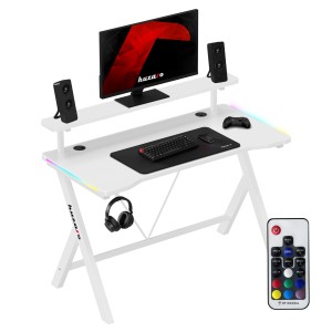 Biurko gamingowe LED 120 cm Huzaro Hero 1.9 RGB White