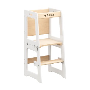 Pomocnik kuchenny z funkcją stolika Mooby 35 White-Natural
