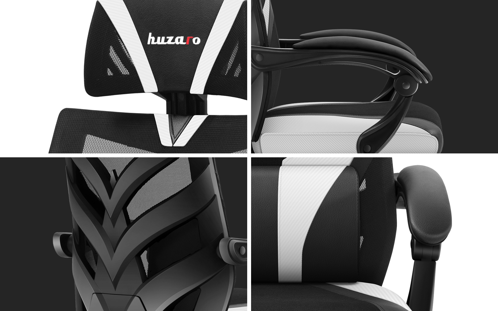 Zbliżenia fotela gamingowego Combat 5.0 White
