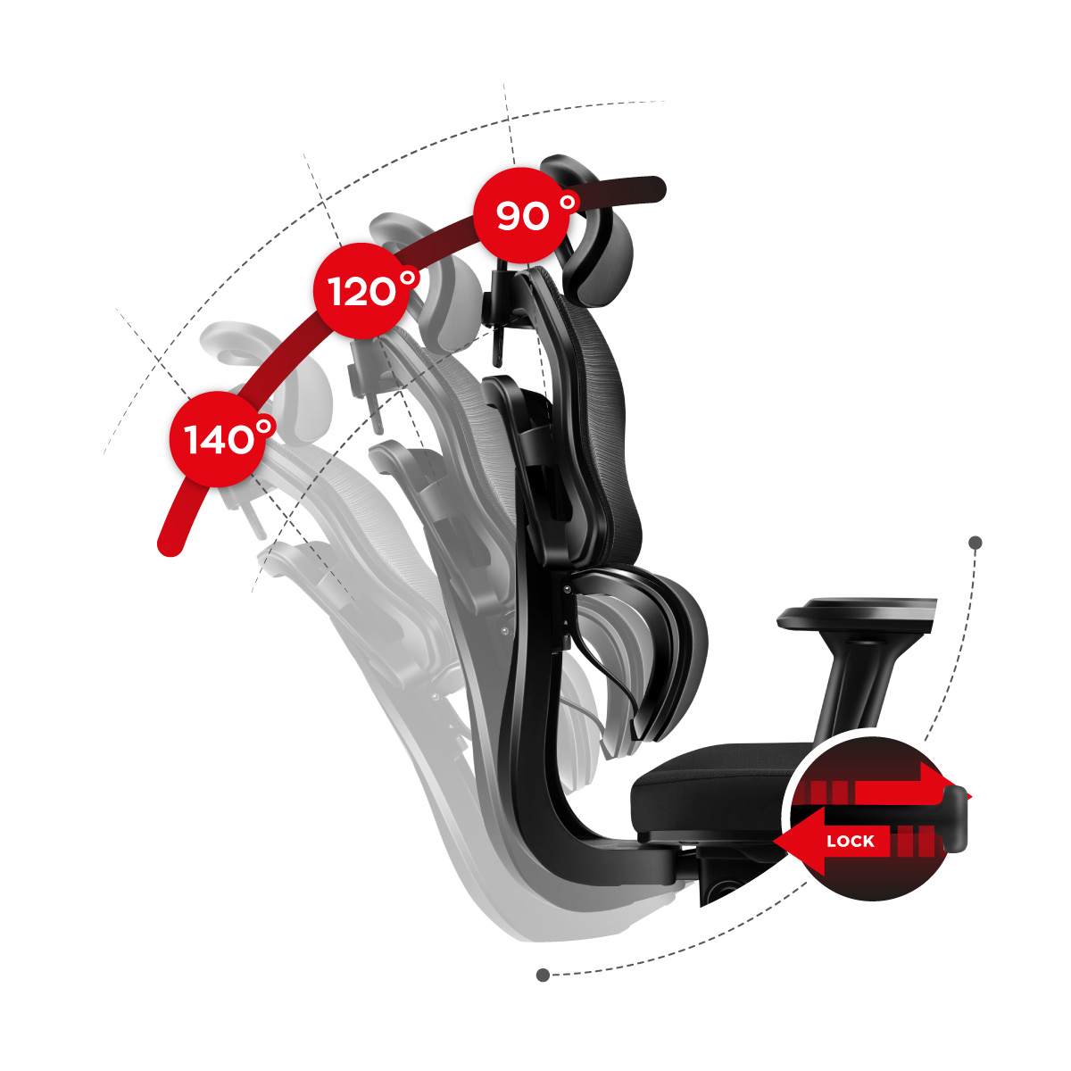 Regulacja oparcia Combat 7.0 Black