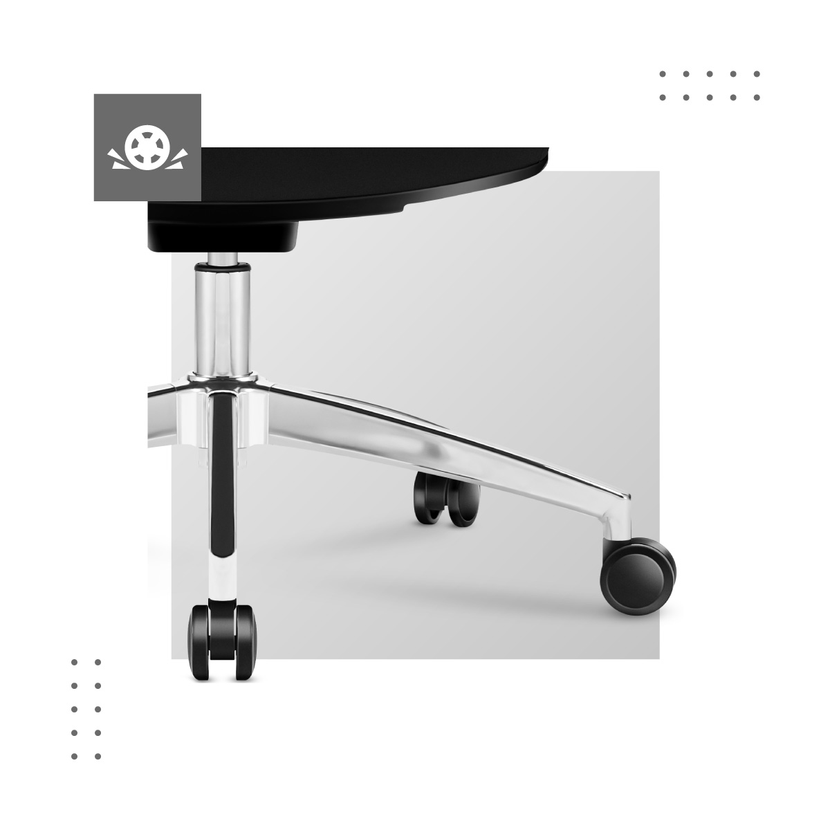 Kółka fotela gamingowego Mark Adler Expert 4.9 Black