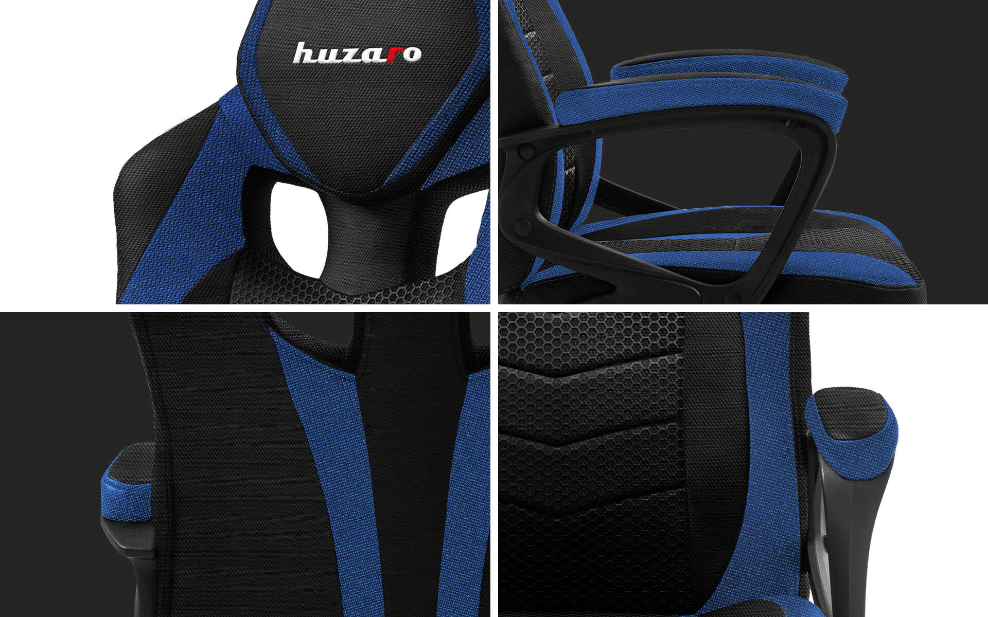 Zbliżenia fotela Huzaro Force 2.5 Blue Mesh
