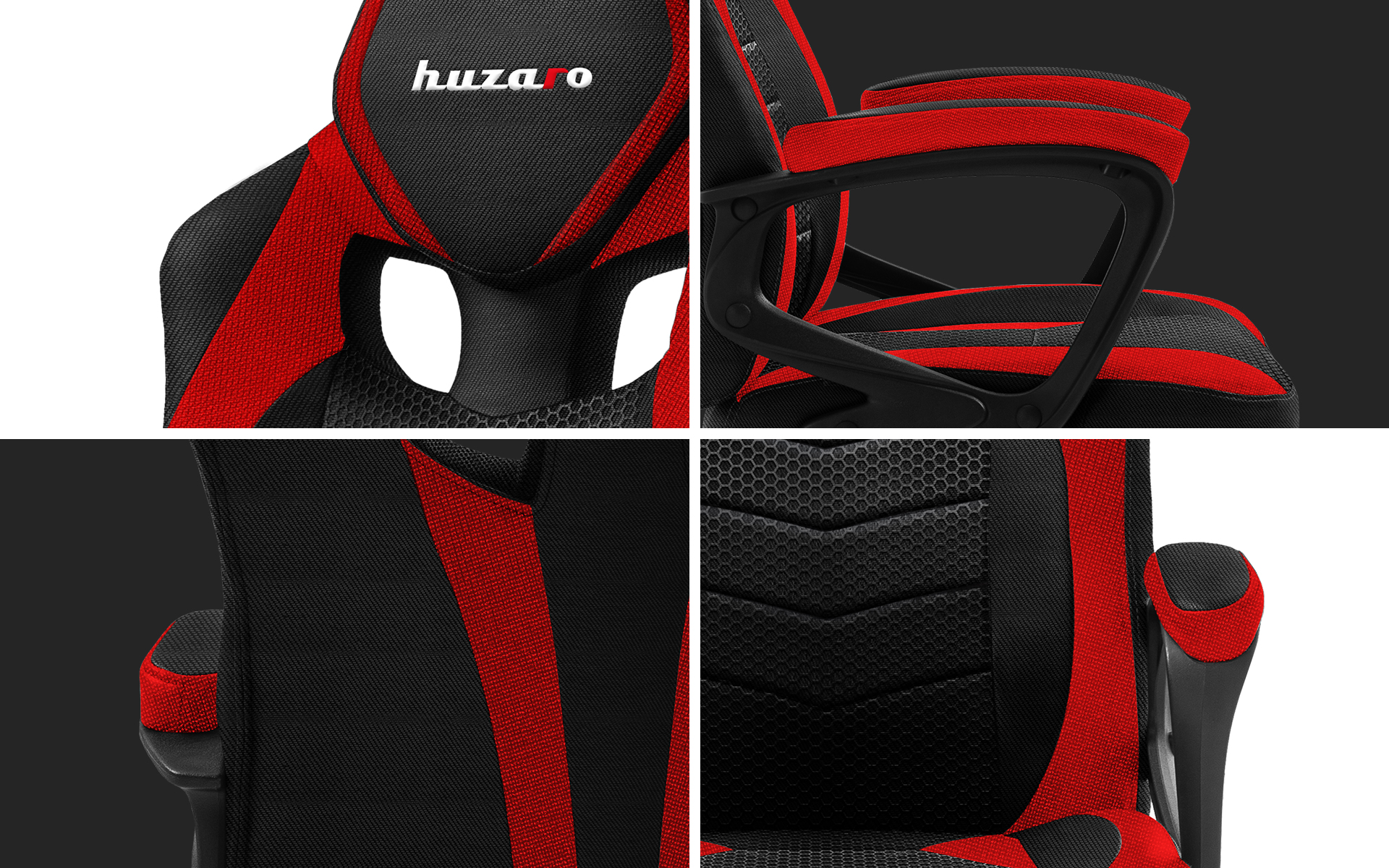 Zbliżenia fotela Huzaro Force 2.5 Red Mesh