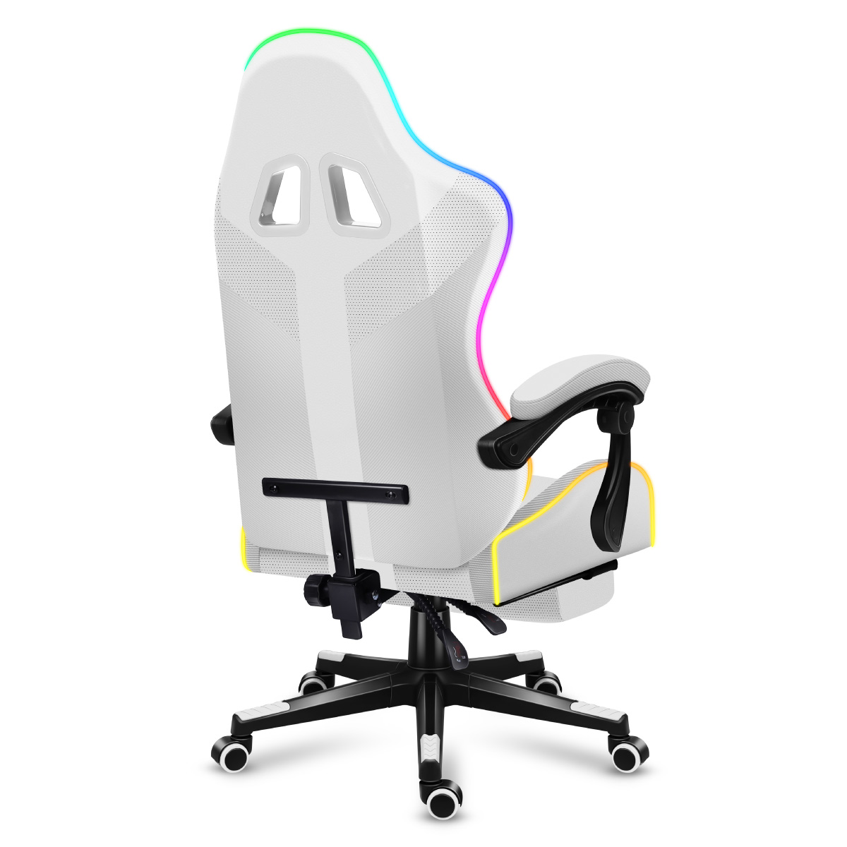 Tył fotela gamingowego Huzaro Force 4.7 White RGB