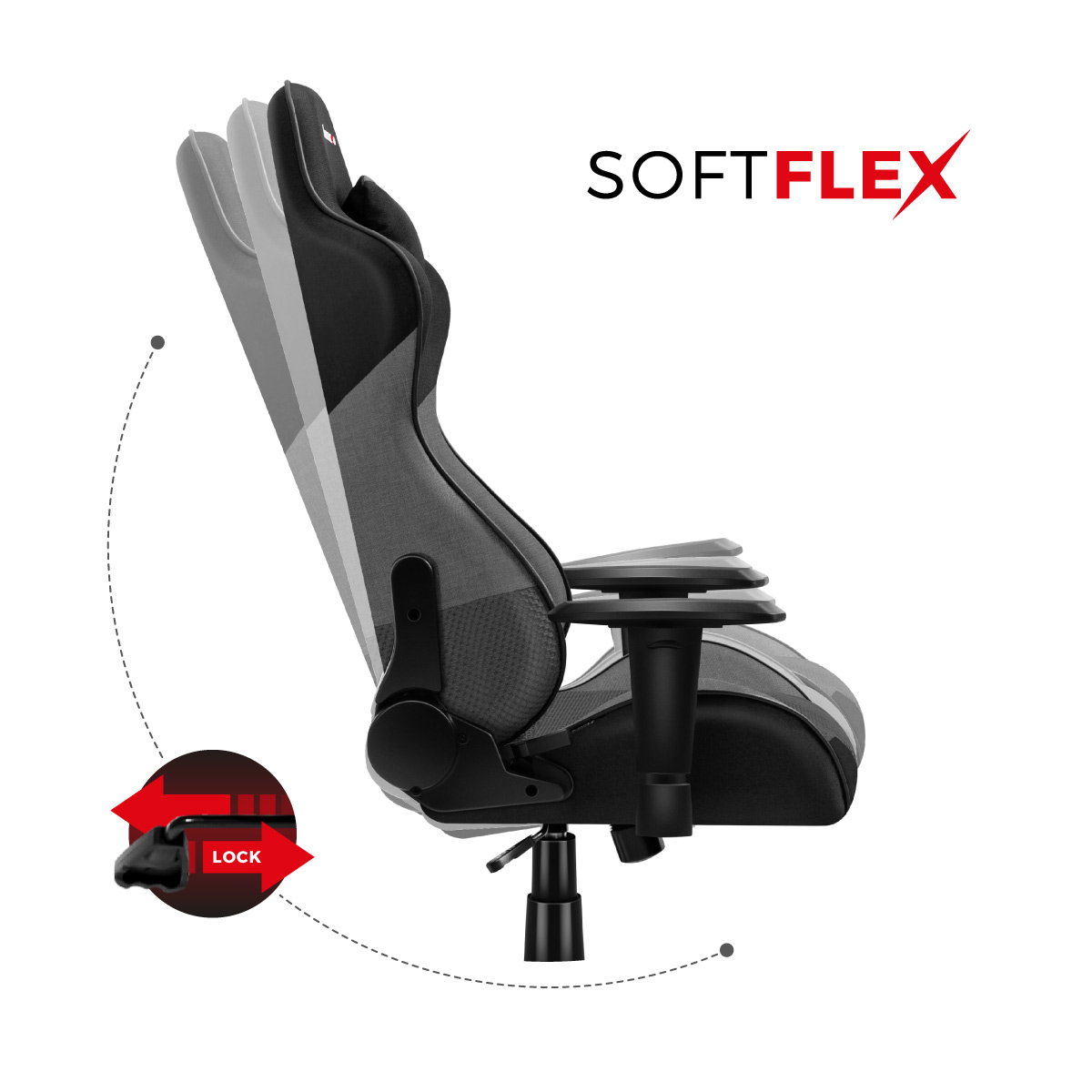 Funkcja Softlex w fotelu gamingowym Force 6.2