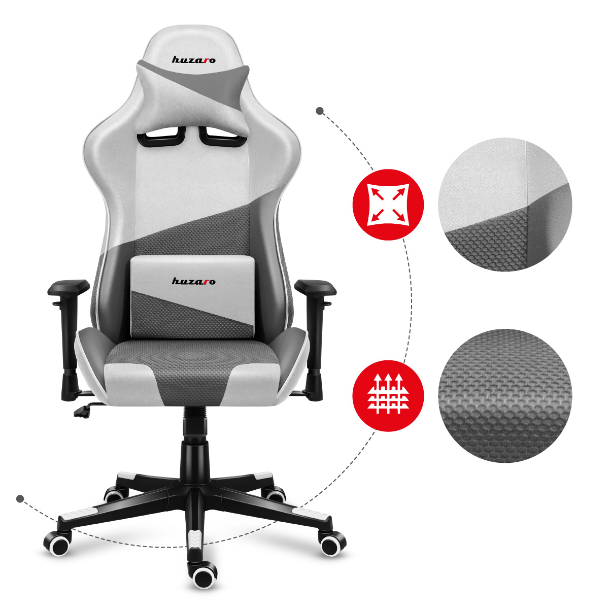 Fotel Huzaro Force 6.2 materiały