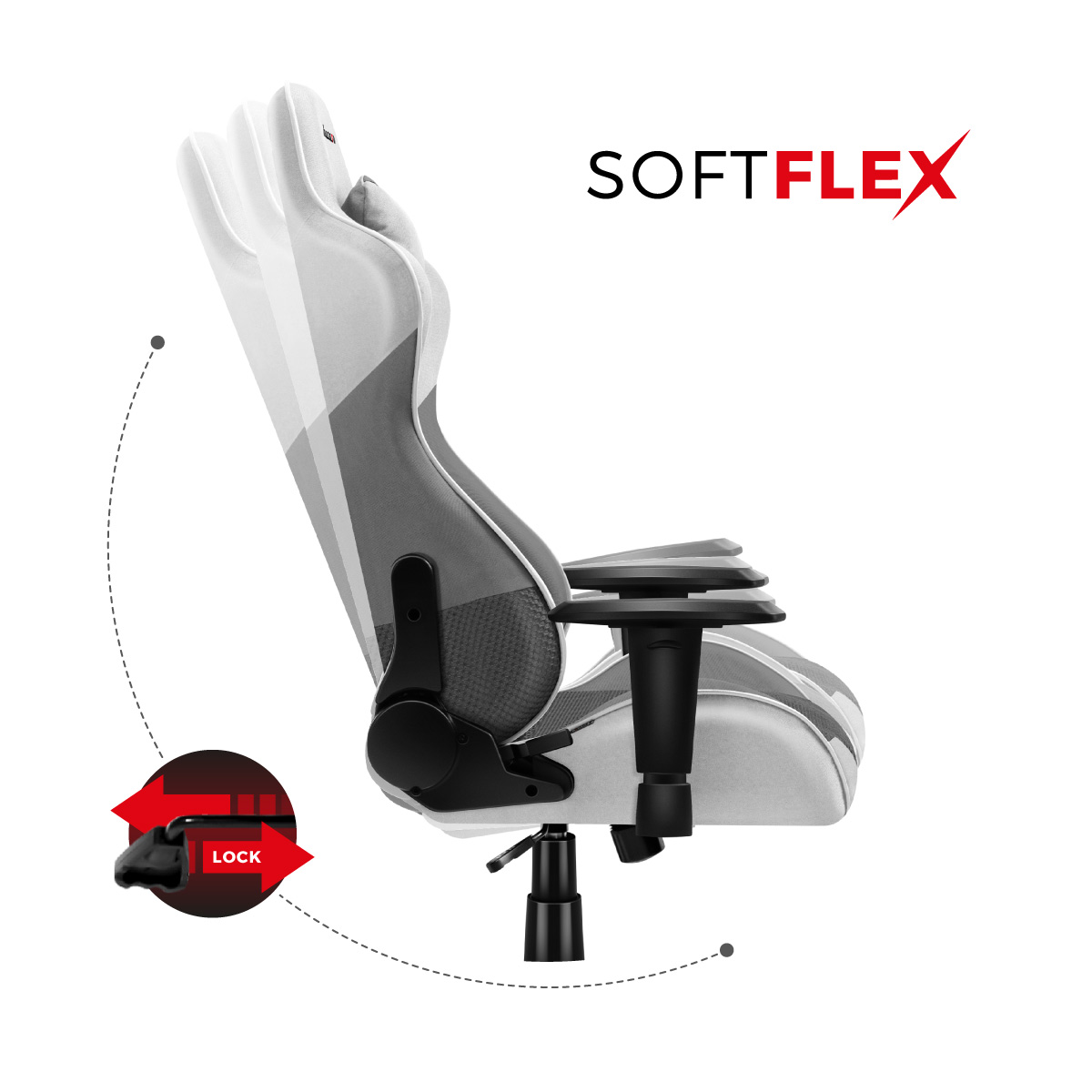 Funkcja Softlex w fotelu gamingowym Force 6.2
