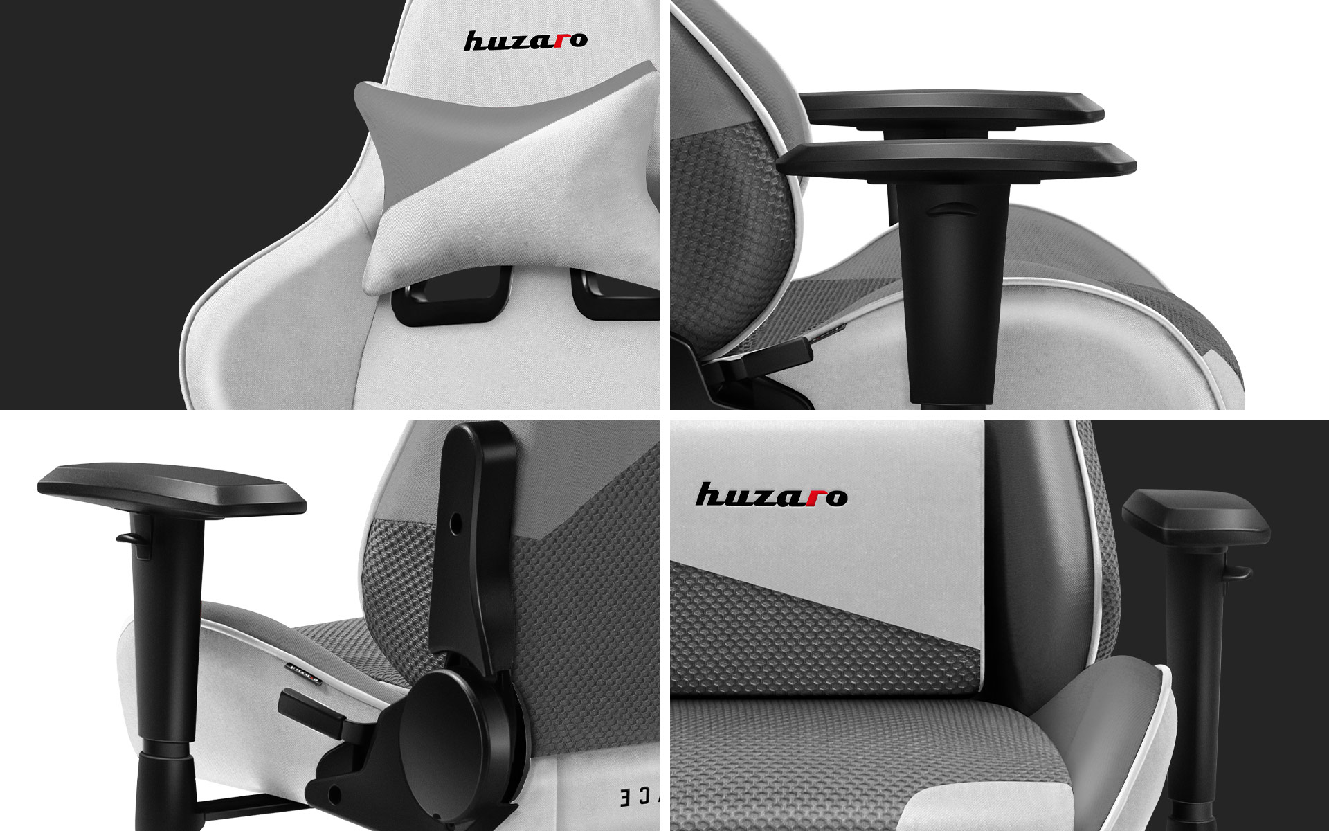 Zbliżenia fotela gamingowego Force 6.2 white mesh