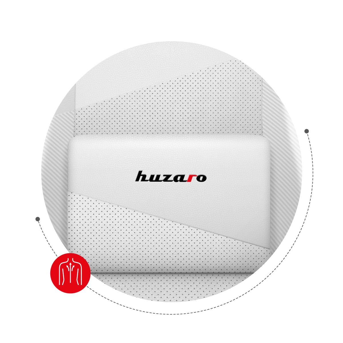 Poduszka lędźwiowa do fotela dla gracza Huzaro Force 6.2 White RGB