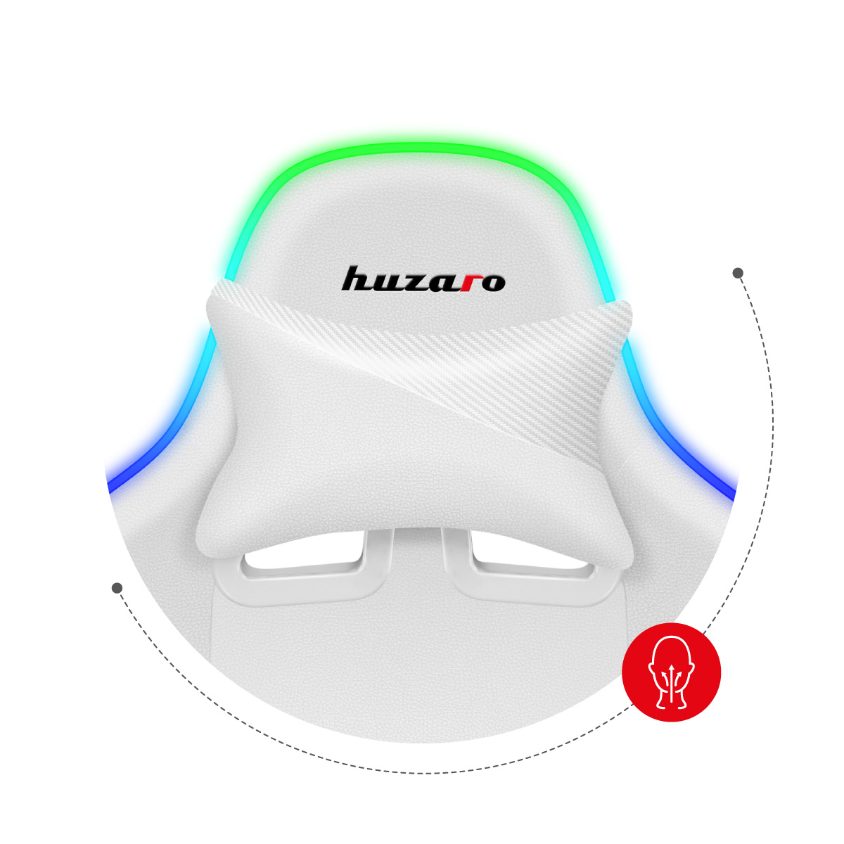 Poduszka pod kark fotel dla gracza Force 6.2 White RGB