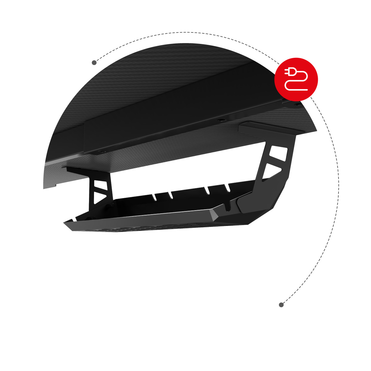 Maskownica na kable biurko RGB LED