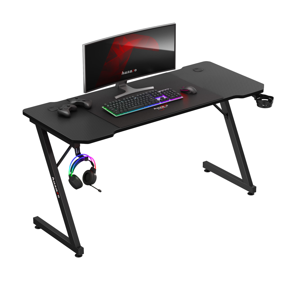 Biurko z oświetleniem RGB skos