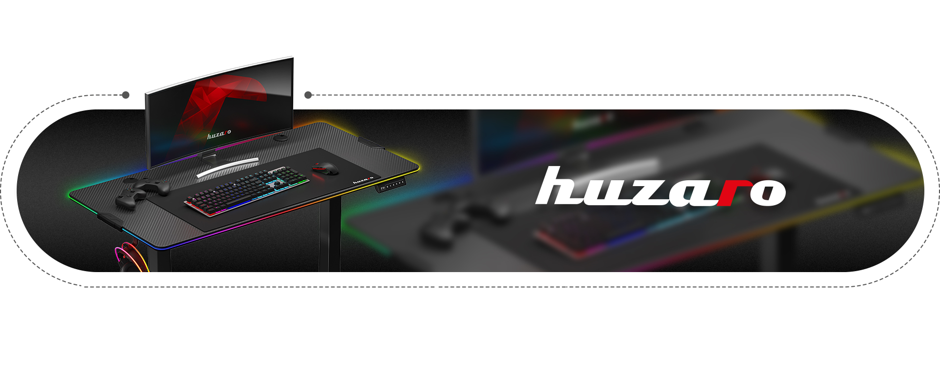 Banner biurka elektrycznego Huzaro Hero 8.2