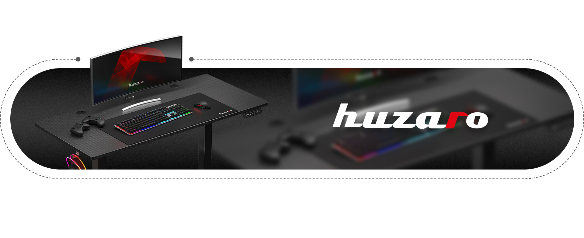 Banner biurka elektrycznego Huzaro Hero 8.2